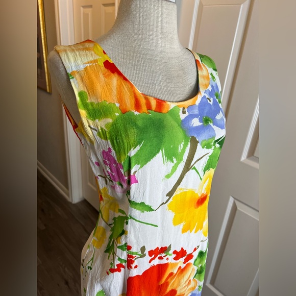 Vintage Jams World Flora Grande Hawaiian Slip Dress Small - Picture 3 of 10